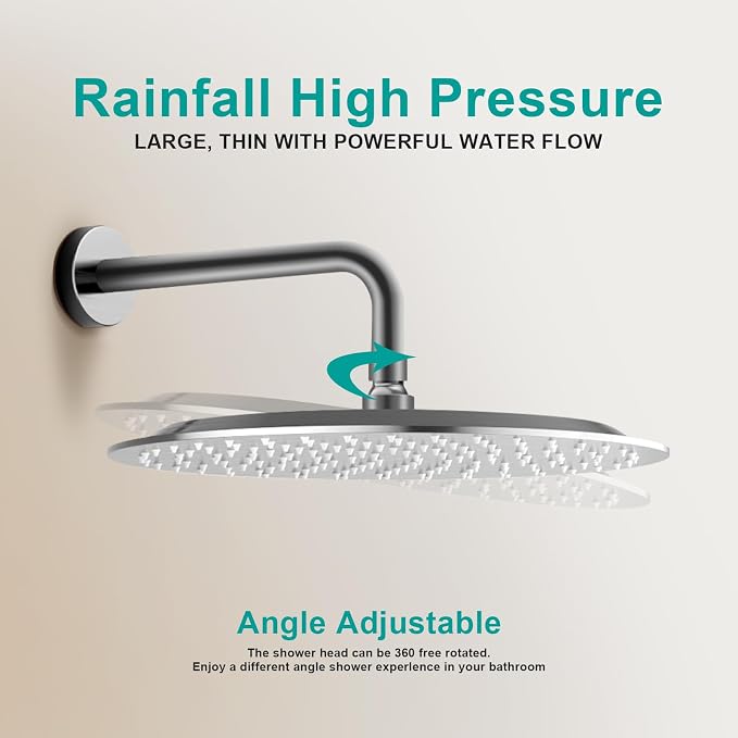 All Metal Rain Shower Head - Image 7