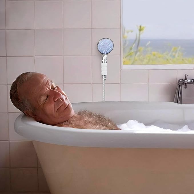 Inchant 4 Pieces Silicone Shower Head Holder Universal Relocatable Shower Head - Image 9