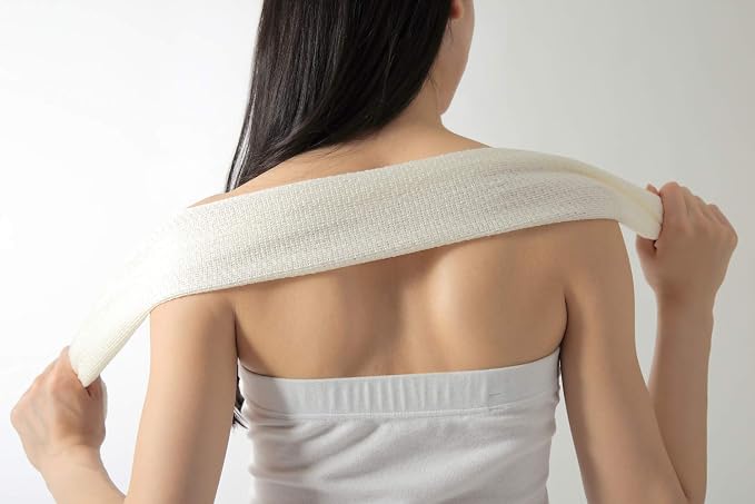 Exfoliating Washcloth Shower Back Scrubber, Natural Loofah - Image 5