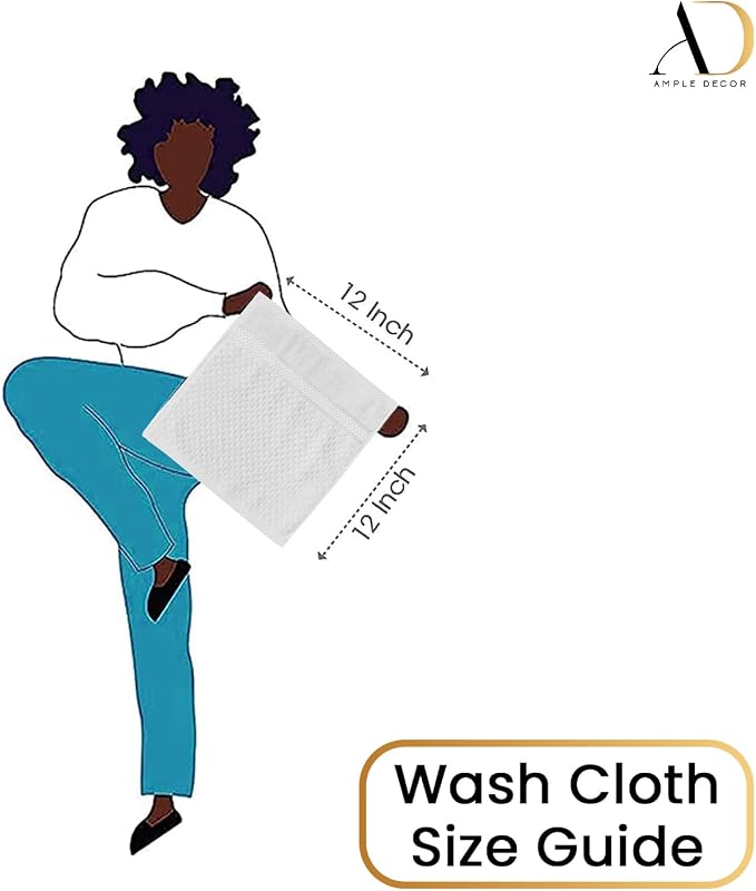 Ample Decor 100% Cotton Washcloths Set of 50 - Image 5