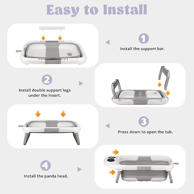 Foldable Baby Bathtub, Lightweight Bathtub - Image 6
