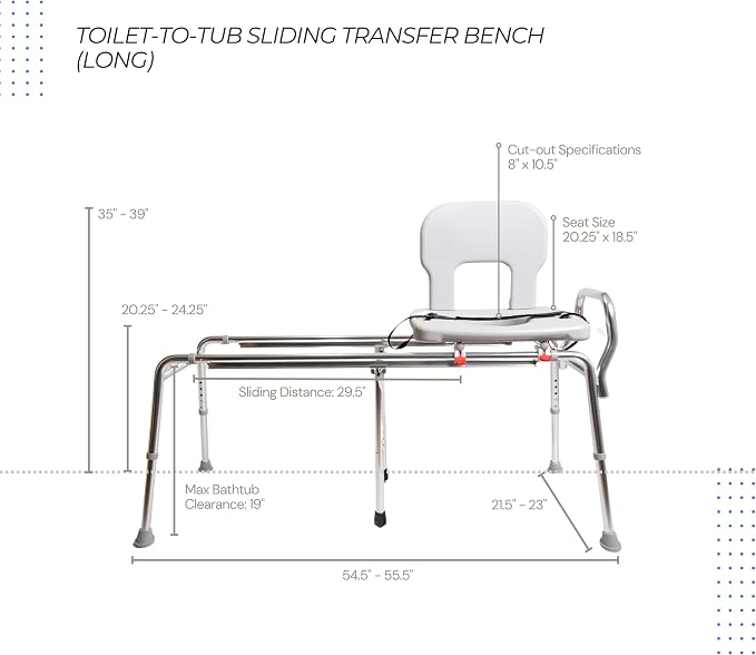 Eagle Health Supplies Toilet-to-Tub Transfer Bench - Image 5