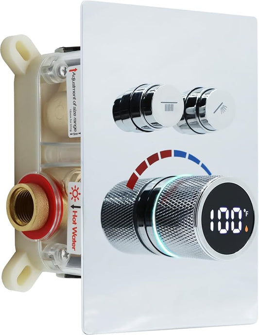 Digital Display Shower Valve Shower Valve 2 Way Shower Diverter Valve Shower by Backnets