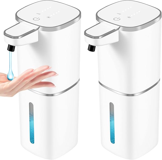 2 Pack Automatic Liquid Soap Dispenser, Touchless Soap Dispenser, 13.5oz/400ml by VZZNN