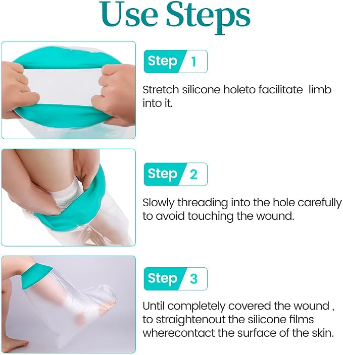 Cast Covers for Shower Leg, Waterproof Cast Cover for Showering, Cast Protector - Image 8