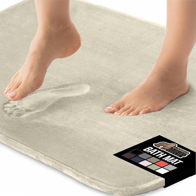 GORILLA GRIP Memory Foam Bath Rugs, Soft Absorbent Velvet Bathroom Mats by GorillaGrip