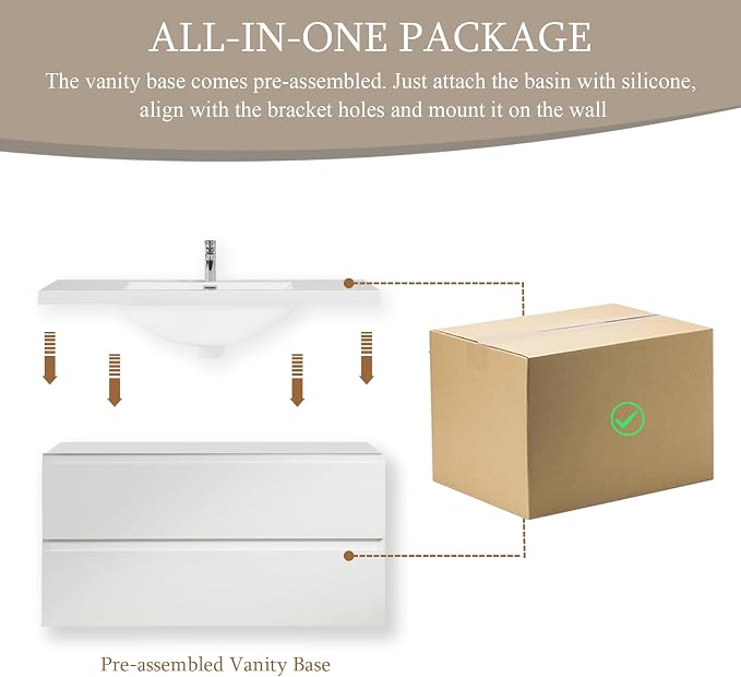 42" Floating Bathroom Vanity - Image 5