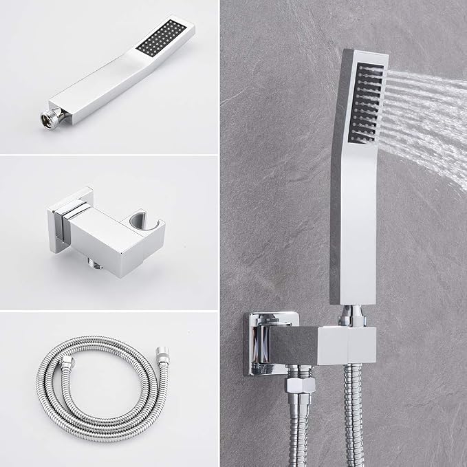 KOJOX Shower System with High Pressure 10 Inch Rainfall Shower Head, Handheld - Image 3