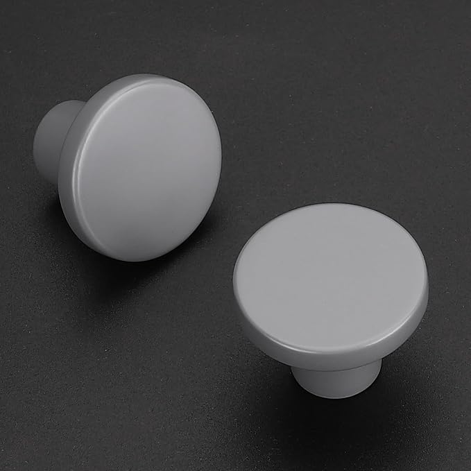 Ravinte 20 Pack Cabinet Knobs Grey Kitchen Cabinet Knobs Round Dresser Drawer - Image 2