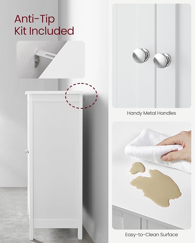 VASAGLE Floor Storage Cabinet, Freestanding Storage Unit - Image 5