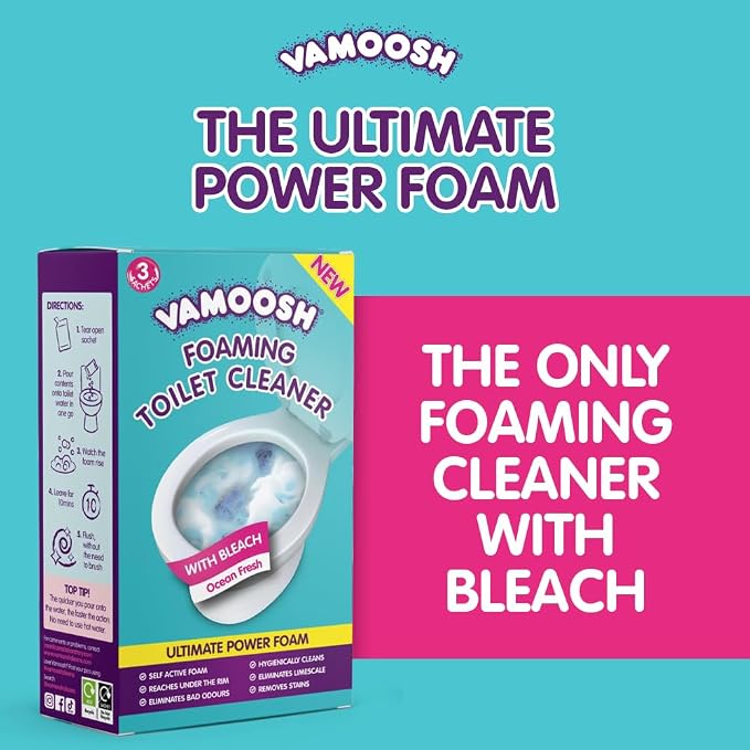 Vamoosh 6-in-1 Toilet Foaming Cleaner | Self-Activating Foam Technology | Stays - Image 2