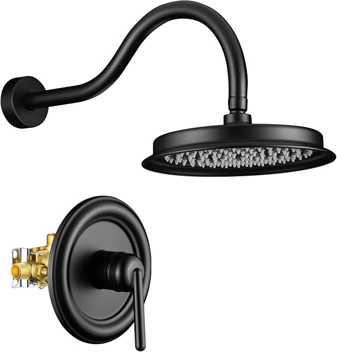 Matte Black Shower System, Shower Faucet Set by Wintap