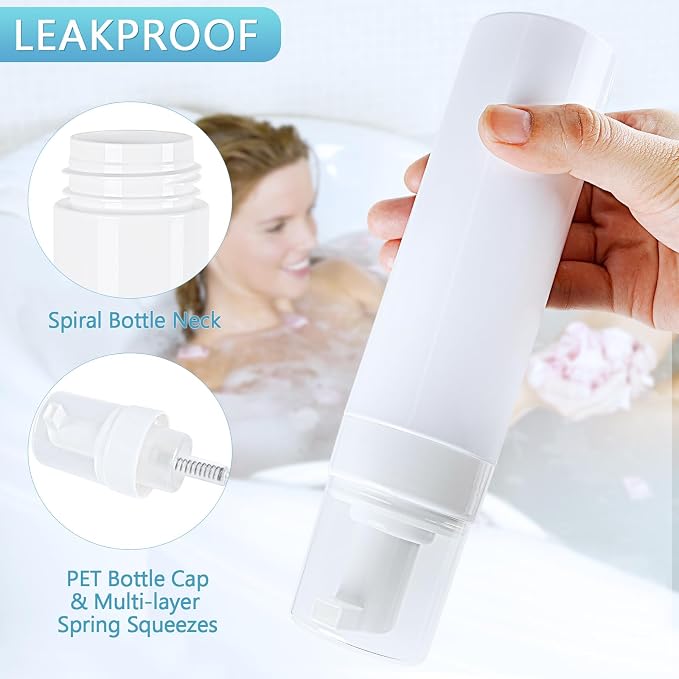 Foam Pump Bottle 200ml/6.8oz Empty Plastic Foam Dispenser Pump Bottle Travel - Image 4
