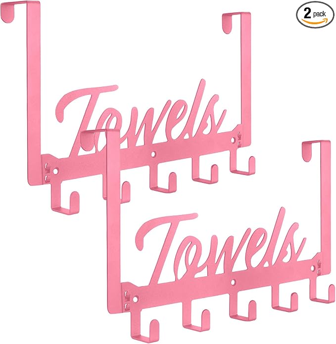 2 Pack Over The Door Hooks, Towel Rack by Azmoncy