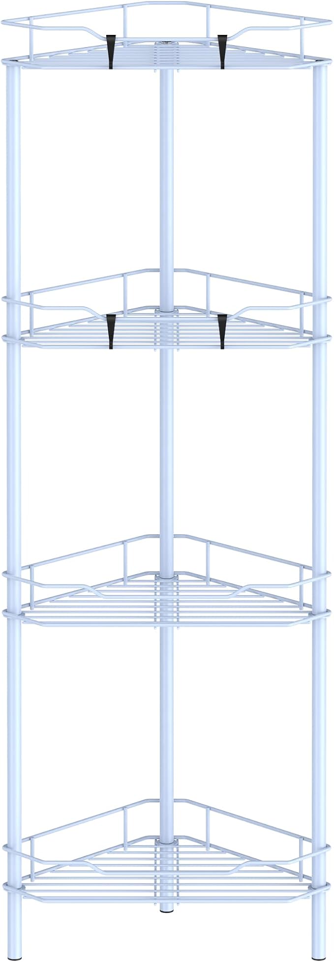 4 Tier Floor Standing Corner Shower Caddy Organizer Shelf by HuggieGems
