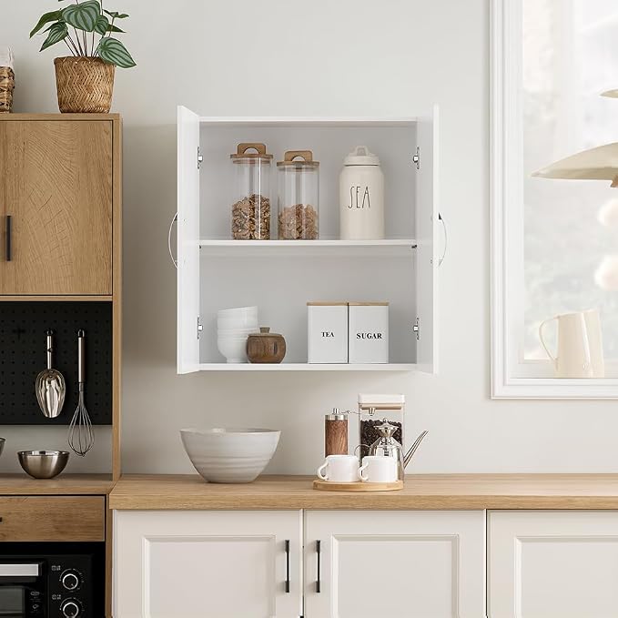 SoBuy Narrow Bathroom Wall Cabinet Over The Toilet Storage, Small Space Wall - Image 7