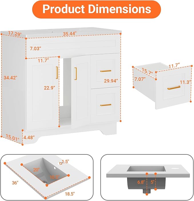 36-Inch Bathroom Vanity - Image 2