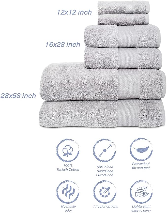 Hencely 6-Piece Bath Towel Set - Image 5
