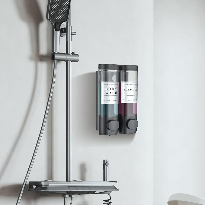 Shower Soap Dispenser Wall Mounted No Drill Shampoo Dispenser - Image 6