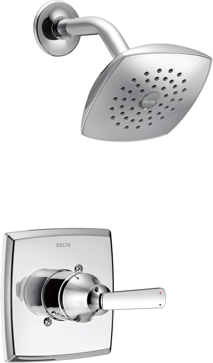 Delta Ashlyn 14 Series Shower Faucet Set, Chrome Shower Head and Handle Set by DeltaFaucet