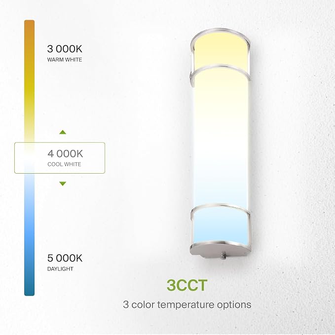 ASD LED 24" Vanity Flush Mount Light Fixture, Linear Bathroom Lighting Bar | - Image 5