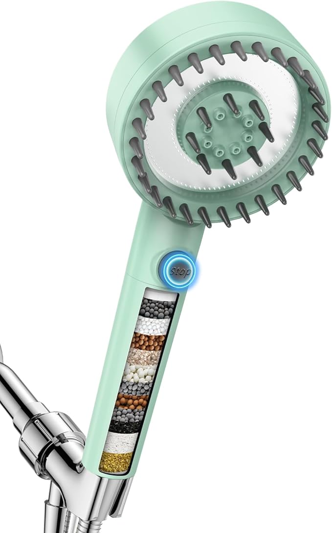 Filtered Shower Head with Handheld, High Pressure 4 Spray Mode Showerhead with by Sipaote