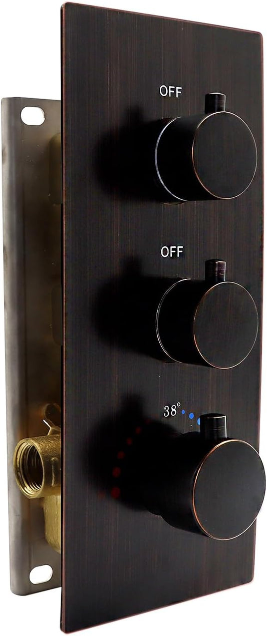 2 Way Shower Diverter Valve Brass Dual Functions Thermostatic Shower Mixing by HOMEDEC