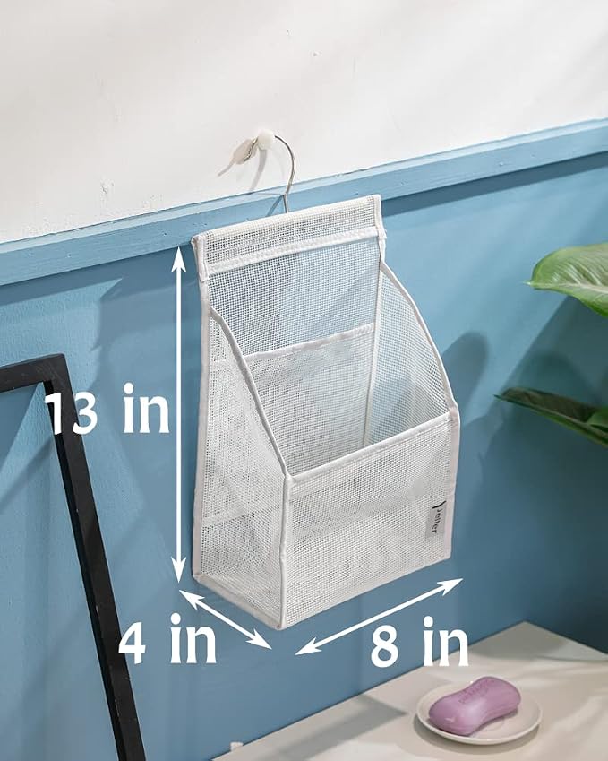 Jelier Hanging Mesh Shower Caddy, Bath Storage Basket Organizer - Image 2