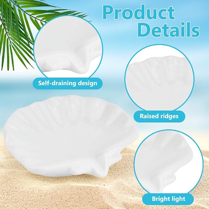 Ceramic Soap Holder, Sea-Shell Soap Tray - Image 3