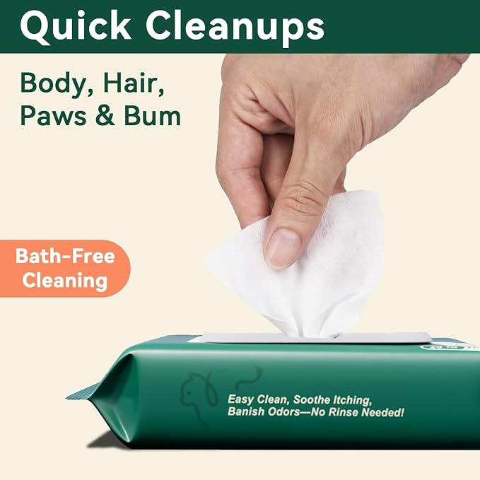 ECO PET Glove Wipes, PET Cleaning & Deodorizing Bath Wipes - Image 4