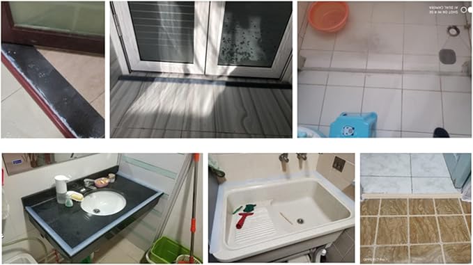 Bathroom Foldable Block water Stopper sealing strip shower threshold dam - Image 4