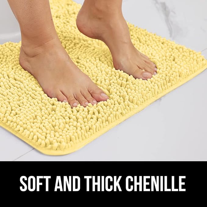 GORILLA GRIP Bath Rug Mat 30x20, Thick Soft Absorbent Chenille, Quick Dry - Image 3