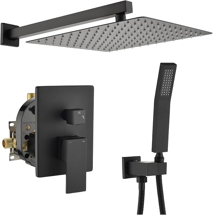 WELLFOR 12-In Wall Mounted Rain Shower Faucet by WELLFOR