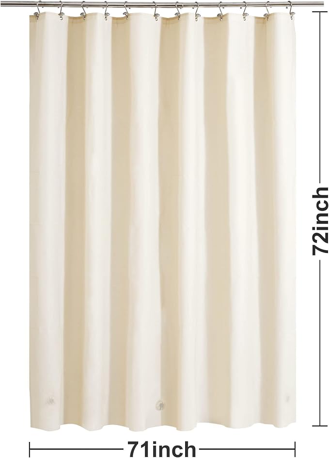 Barossa Design Beige Shower Curtain Liner - Image 7