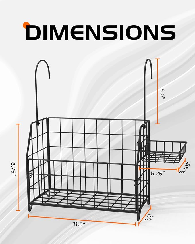 Large Rustproof Shower Caddy Hanging, 304 Stainless Steel Hanging Shower - Image 3