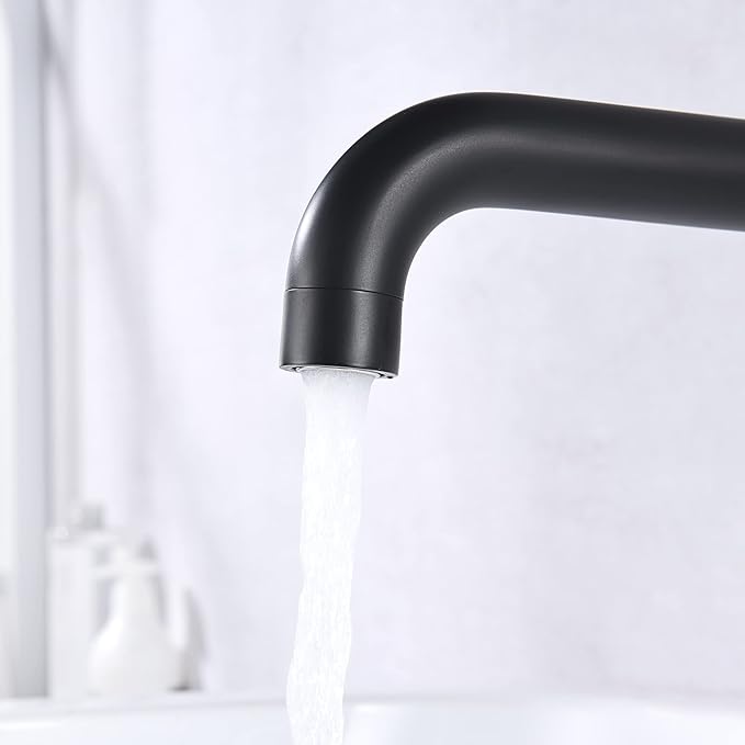 SUMERAIN Matte Black Bath Tub Faucet Set Wall Mount Bathtub Filler Two Handle - Image 4