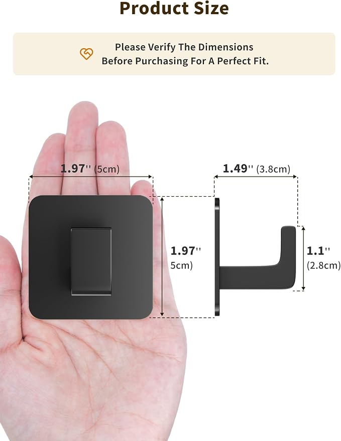 Square Self Adhesive Towel Hooks - Image 5