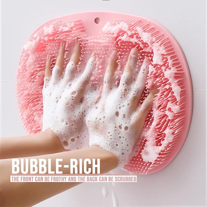 Shower Foot Scrubber Mat with Non-Slip Suction Cups, Foot Back Cleaning Pad - Image 6
