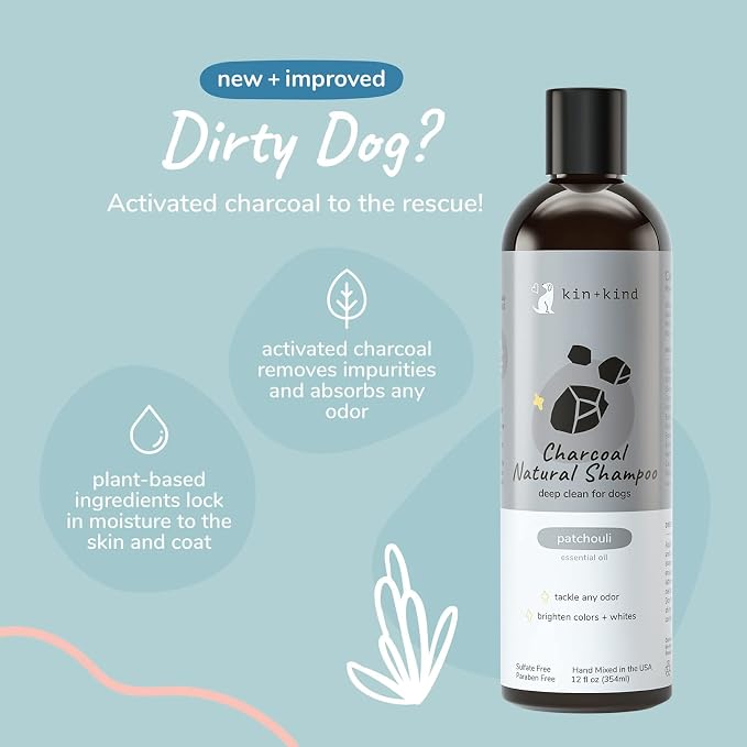kin+kind Dog Shampoo with Activated Charcoal - Image 3