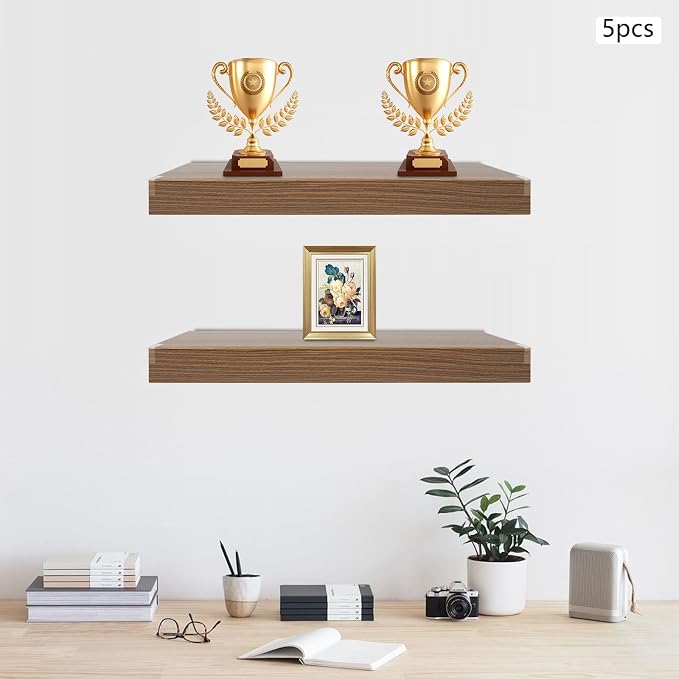 33 Inch Floating Shelves for Wall, 16 Inch Deep Hanging Shelf, Large Display & - Image 5