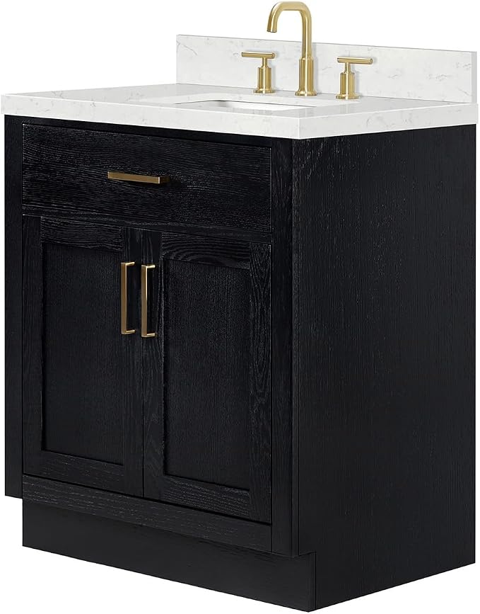 ARIEL Hepburn 30 Inch Single Rectangular Sink Bathroom Vanity - Image 4