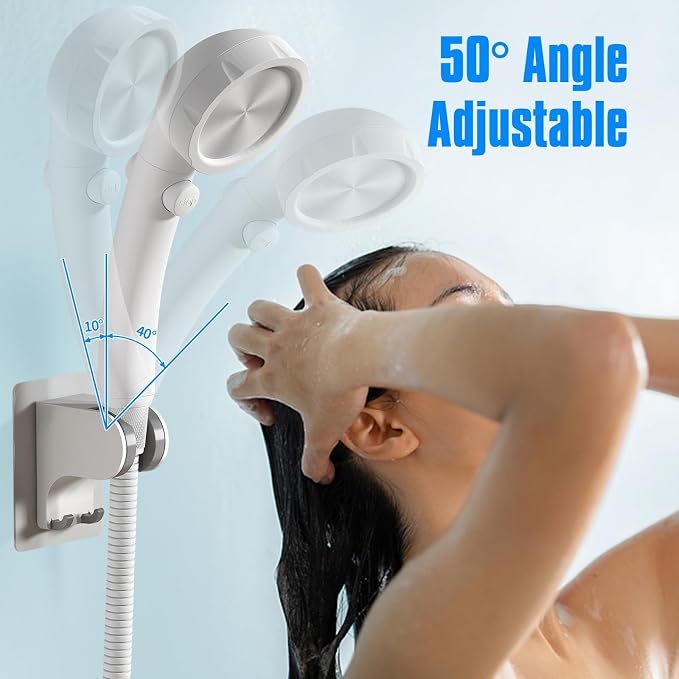 JONKEAN Shower Head Holder Without Drilling, 3m Handheld Shower Head Holder - Image 4