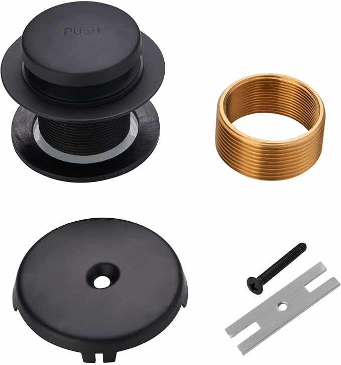 Tub Drain Black Tip Toe Bathtub Drain Conversion Kit Assembly, Replacement Bath by WELLUP
