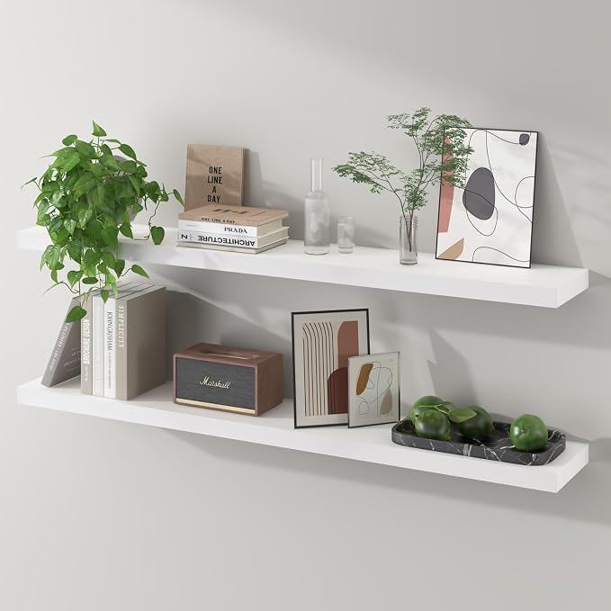 SAUMONIERES 48 Inch Floating Wall Shelves by Saumonieres