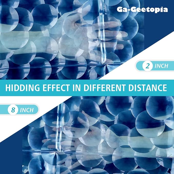 Ga-Geetopia Extra Long EVA 3D Blue Pearl Water Cube Plastic Shower Curtain Liner - Image 5