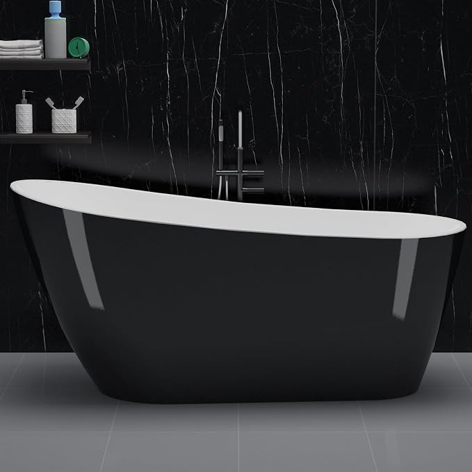 ‎59 Inch Acrylic Freestanding Bathtub, Bathtub by Unknown