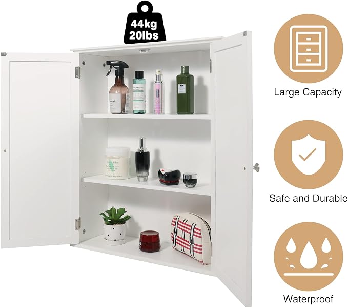 Wall Mount Bathroom Storage Cabinet, Wall Cabinet - Image 7