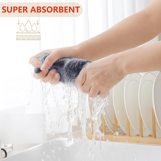 Homaxy 100% Cotton Waffle Weave Kitchen Dish Towels, Ultra Soft Absorbent Quick - Image 3