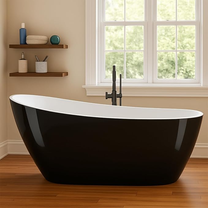 59" Acrylic Freestanding Bathtub - Image 2