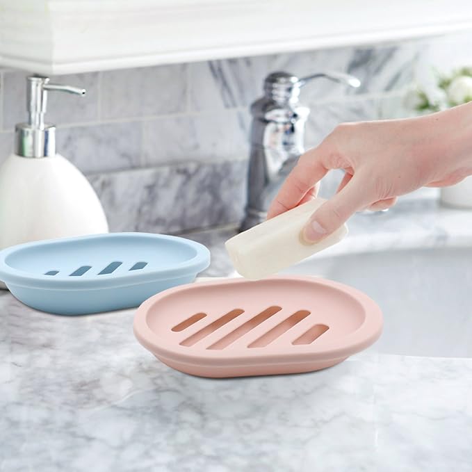 Topsky 2-Pack Soap Dish with Drain, Soap Holder & Saver, Easy Cleaning - Image 6